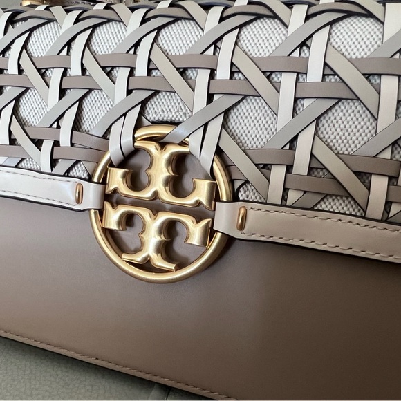 Tory Burch Miller Basketweave Shoulder Bag - Picture 6 of 9